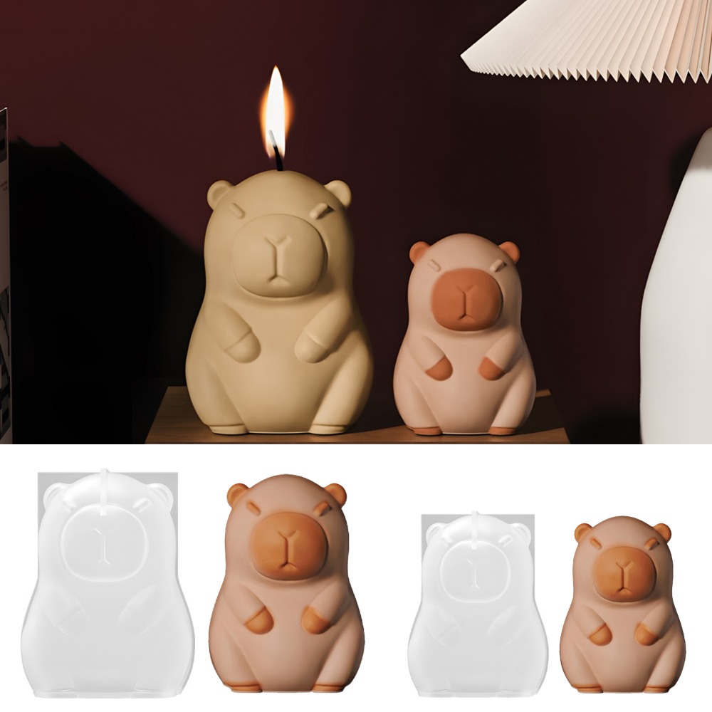 Candle Supplies Storage - Standing Capybara Scent Candle Silicone Mold