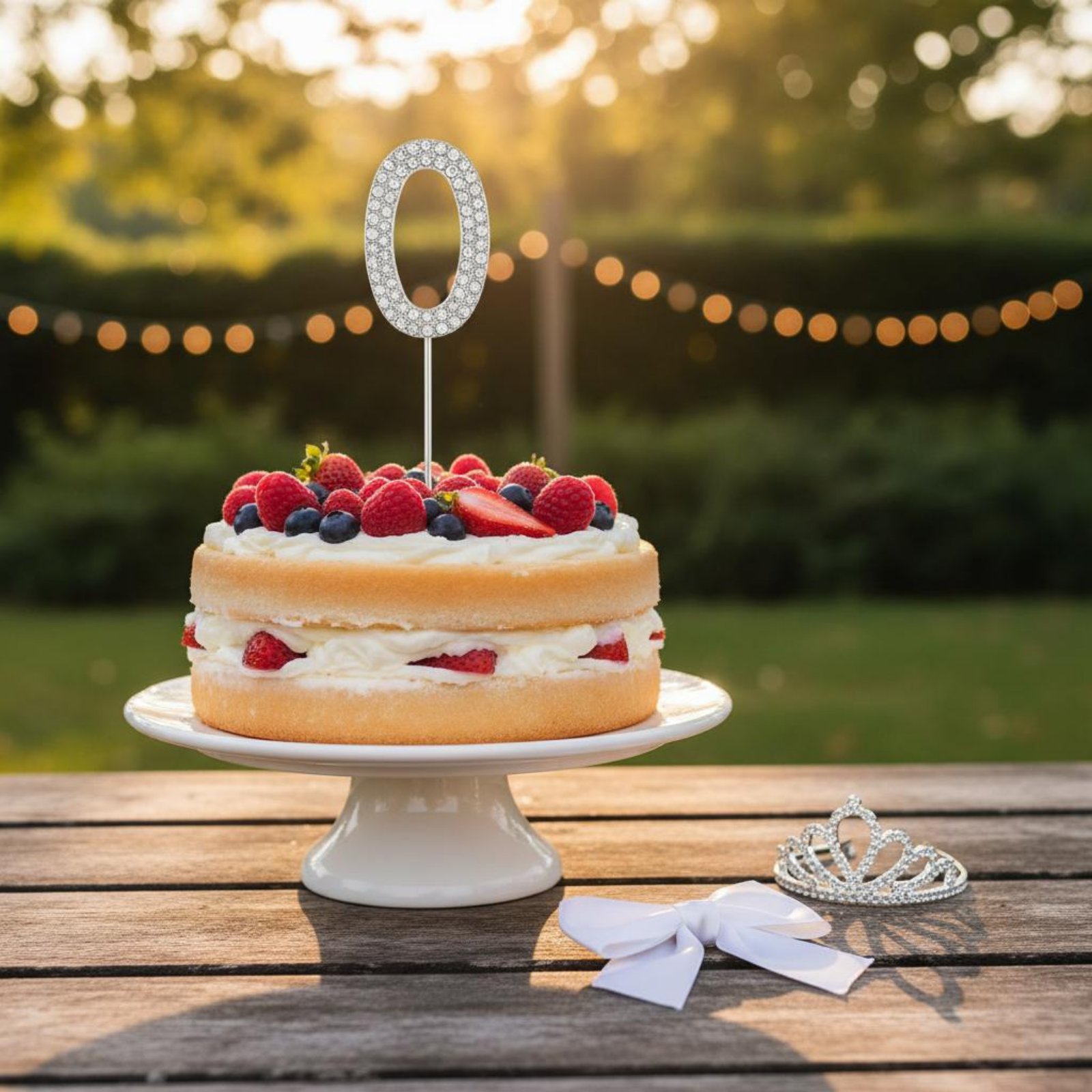 Candle. Queen - Crystal Crown Cake Topper Sparkling Crown