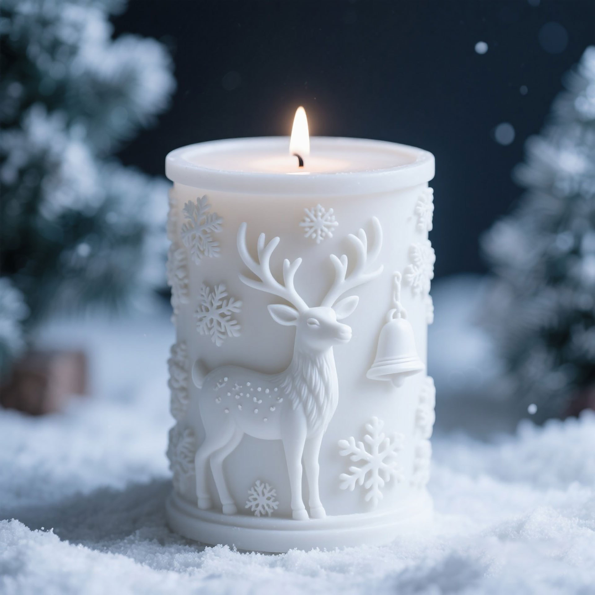 3D Relief Cylinder Christmas S - Candle Supplies Storage review and price