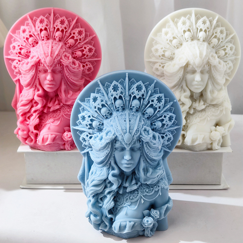 DIY Half body skull head queen - Candle. Queen review and price