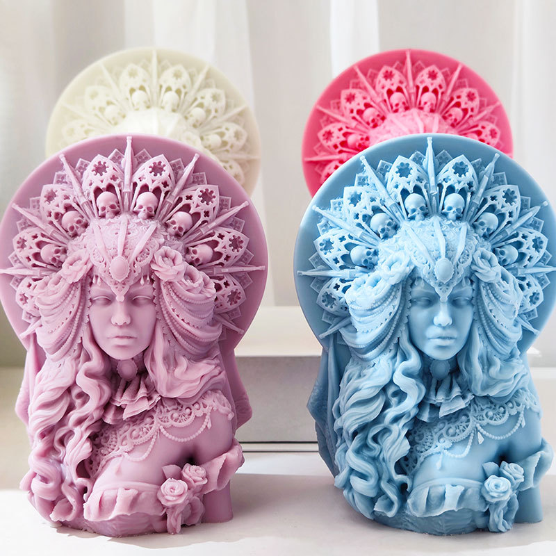 DIY Half body skull head queen - Candle. Queen review and price