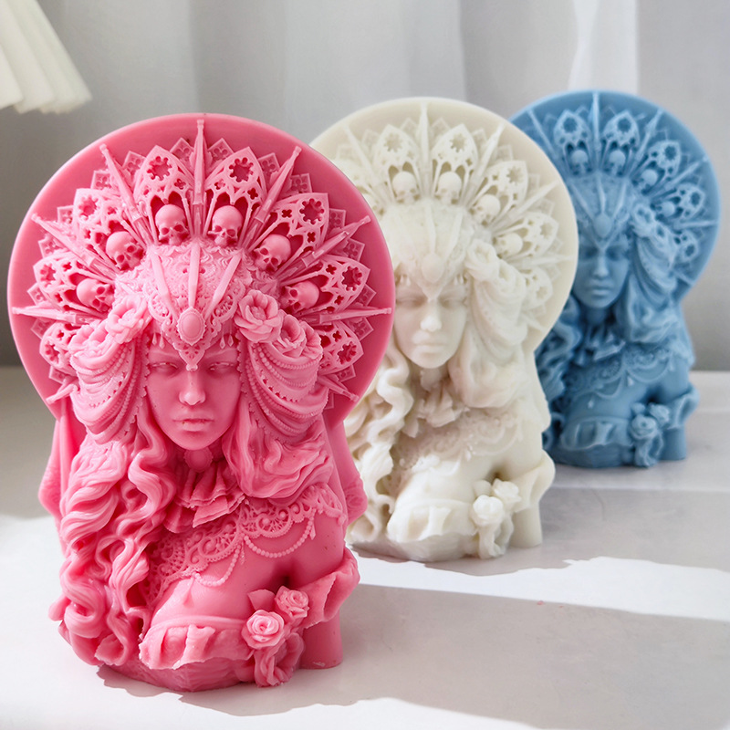 DIY Half body skull head queen - Candle. Queen review and price