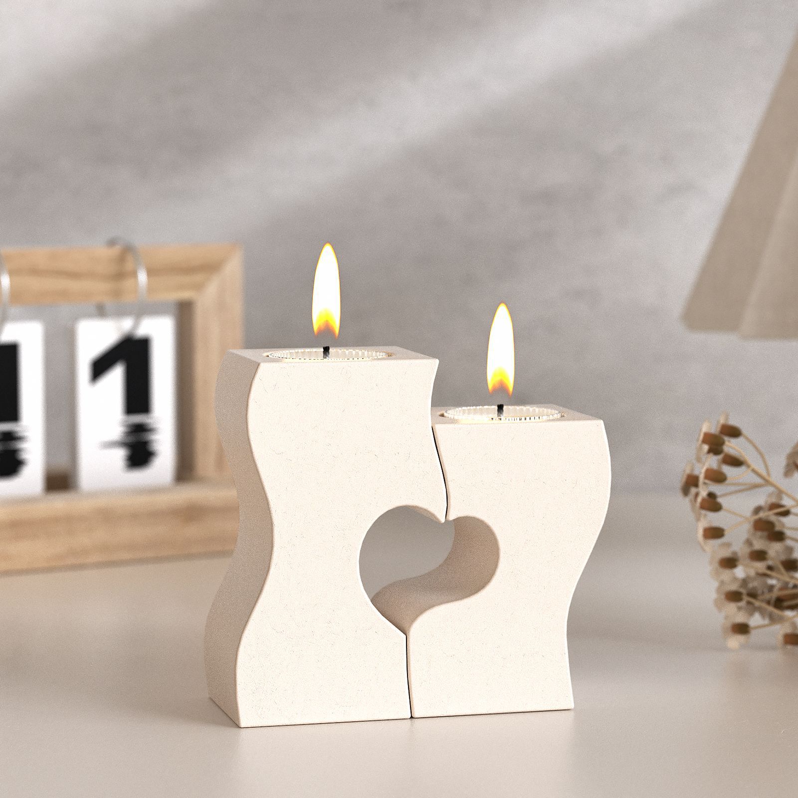 S Heart Candlestick Silicone M - Candle Quotes review and price