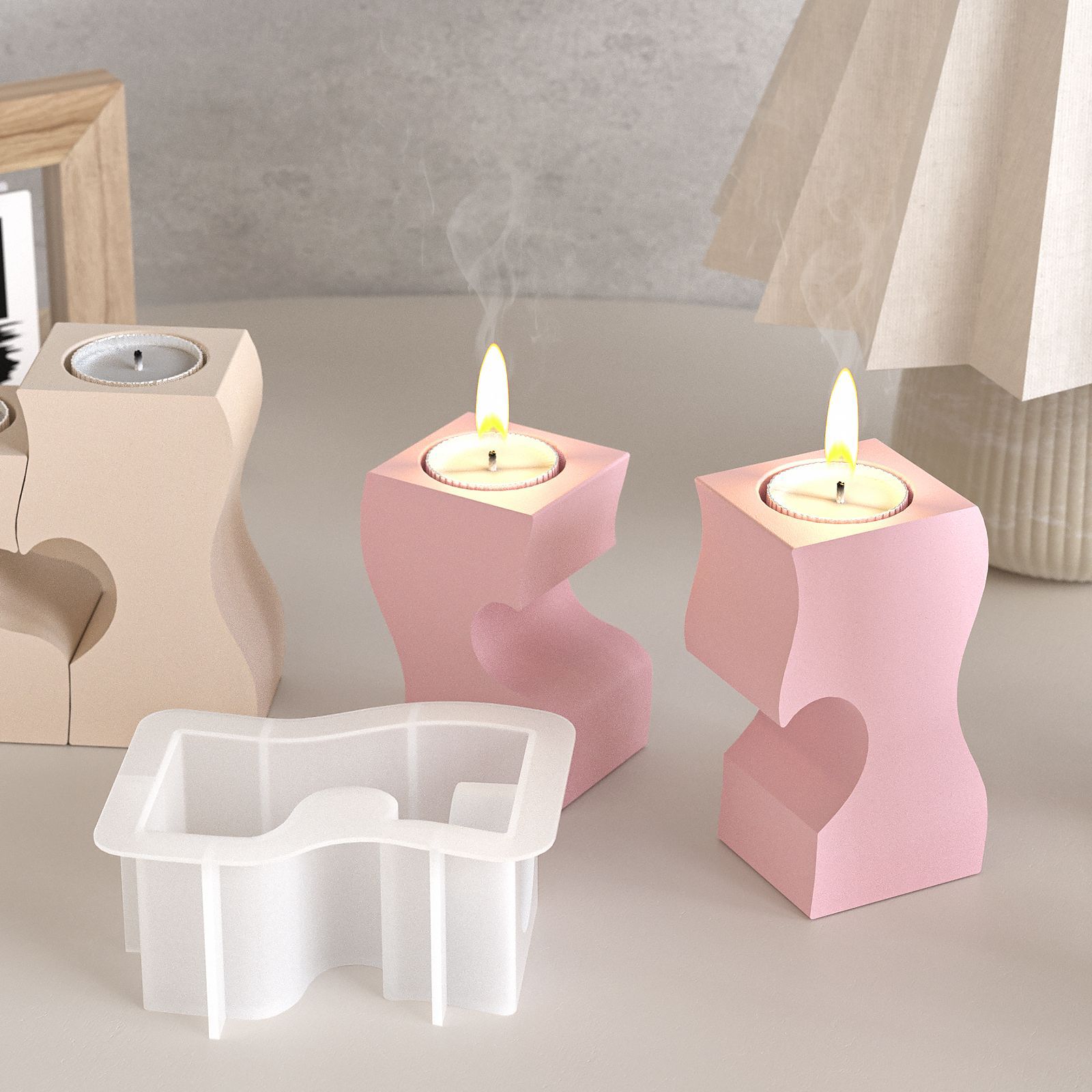 S Heart Candlestick Silicone M - Candle Quotes review and price