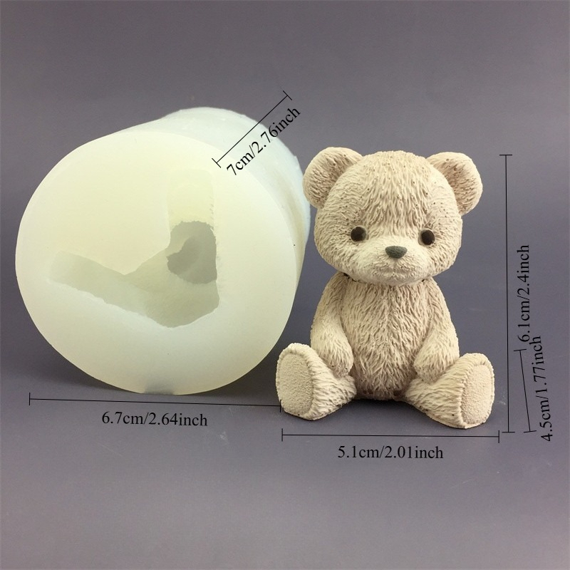 Cute Bear Honey Jar Silicone C - Candle Supplies Storage review and price