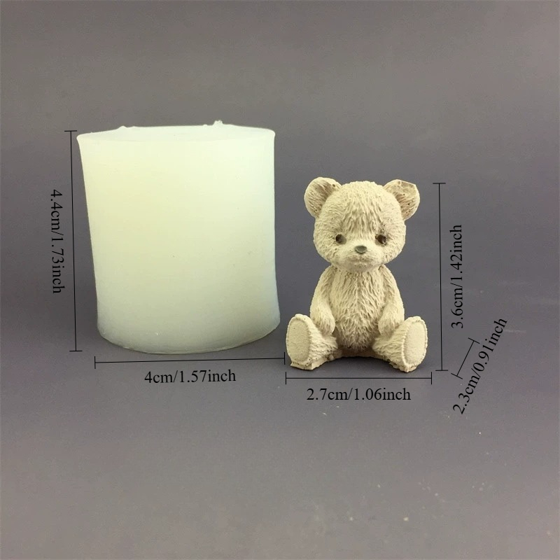 Cute Bear Honey Jar Silicone C - Candle Supplies Storage review and price