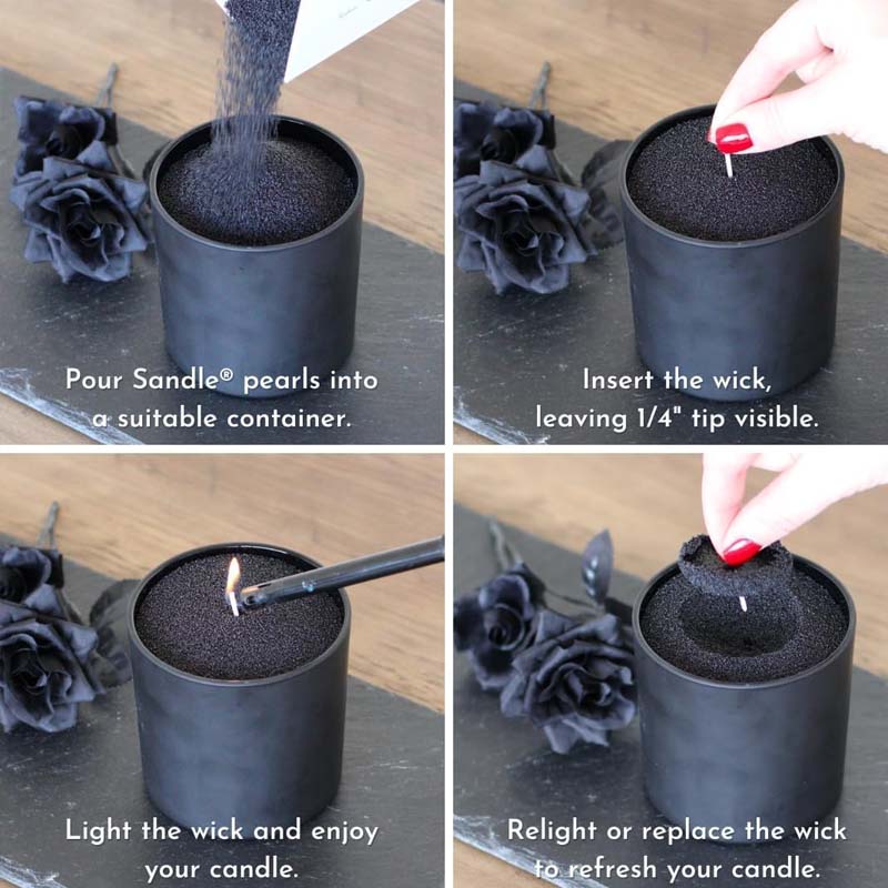 Black Candle Sand with Wick, 2 - Candle Supplies Storage review and price