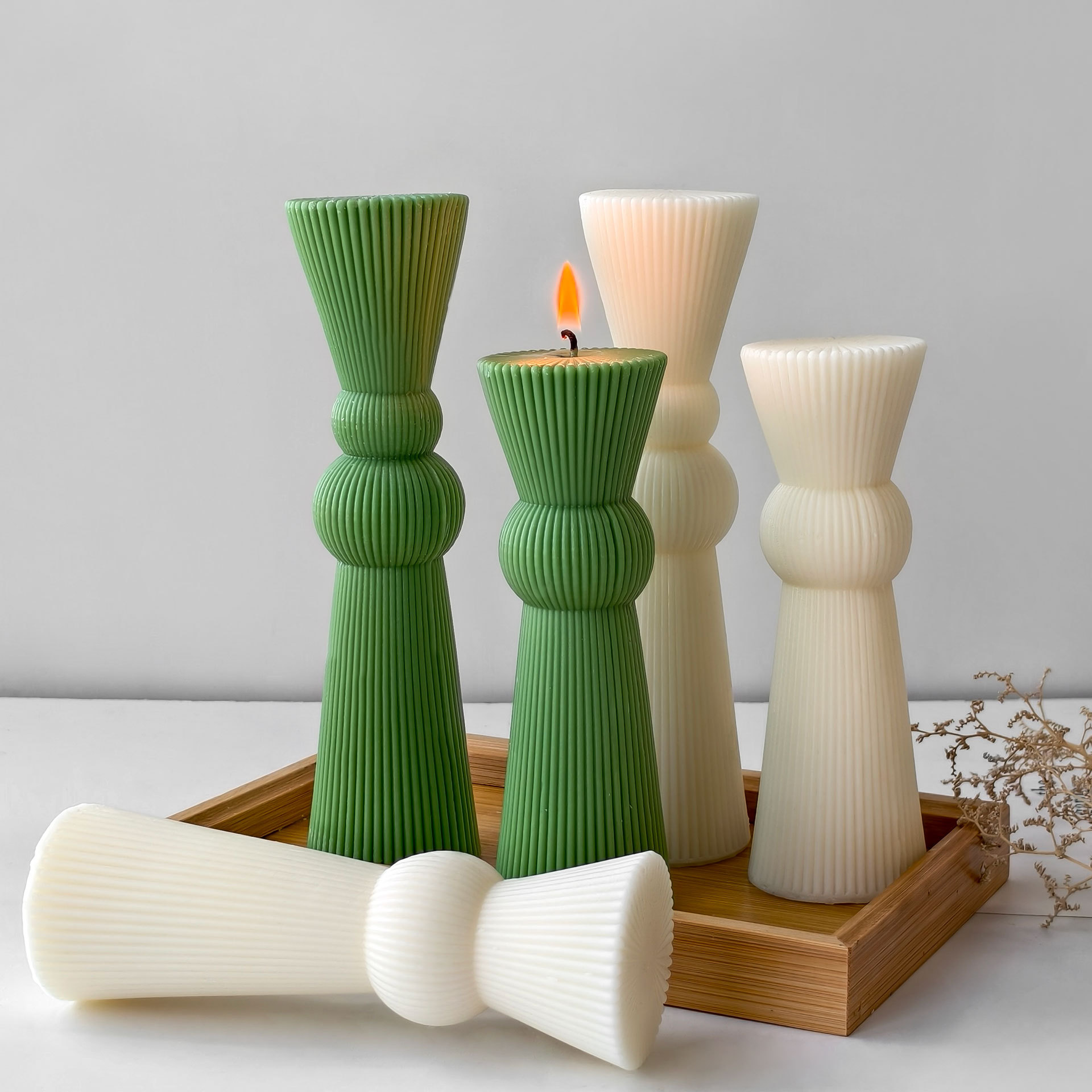 DIY Long Rod Striped Pillar Ca - Candle Supplies Storage review and price