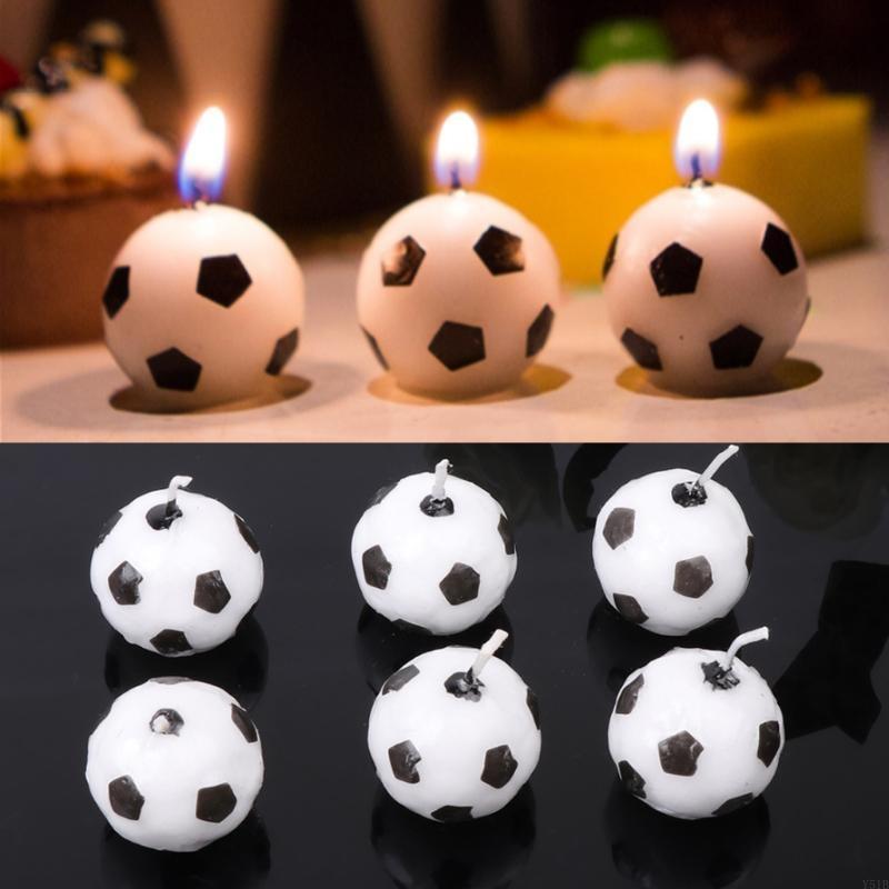 Y51B 6Pcs/Set Soccer Ball Foot - Candle Quotes review and price