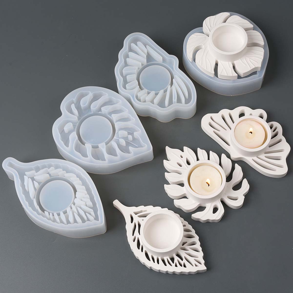 Leaves Candlestick Silicone Mo - Candle Quotes review and price