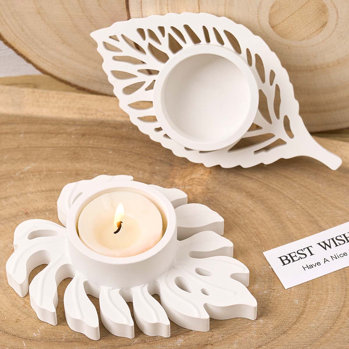 Leaves Candlestick Silicone Mo - Candle Quotes review and price